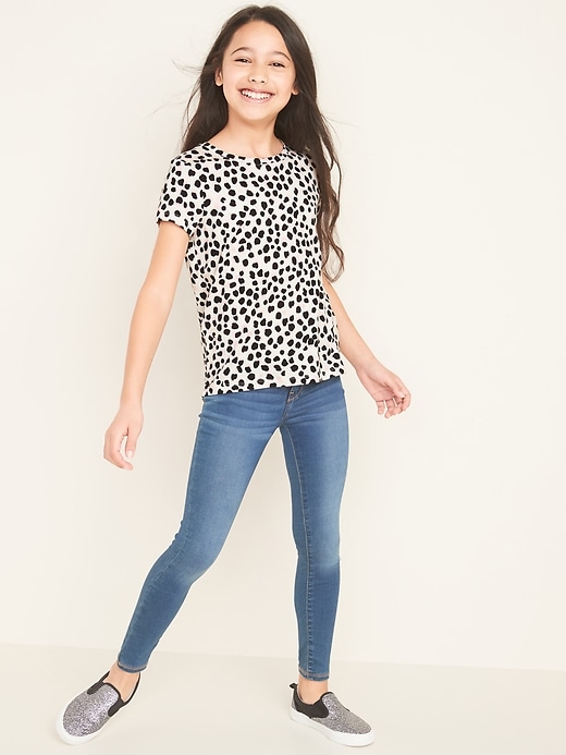 View large product image 2 of 4. Softest Leopard-Print Tee for Girls