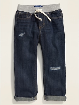 Relaxed Jersey-Waist Pull-On Jeans for 