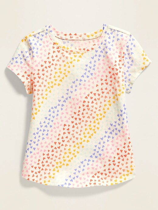 View large product image 1 of 2. Printed Scoop-Neck Tee for Toddler Girls