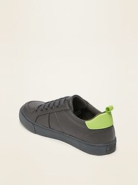 View large product image 3 of 3. Faux-Leather Sneakers For Boys