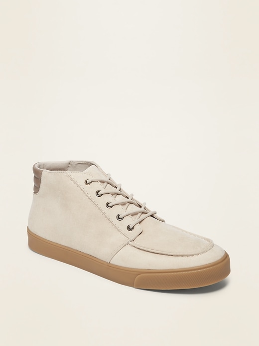 Faux-Suede Mid-Top Moccasins for Men 