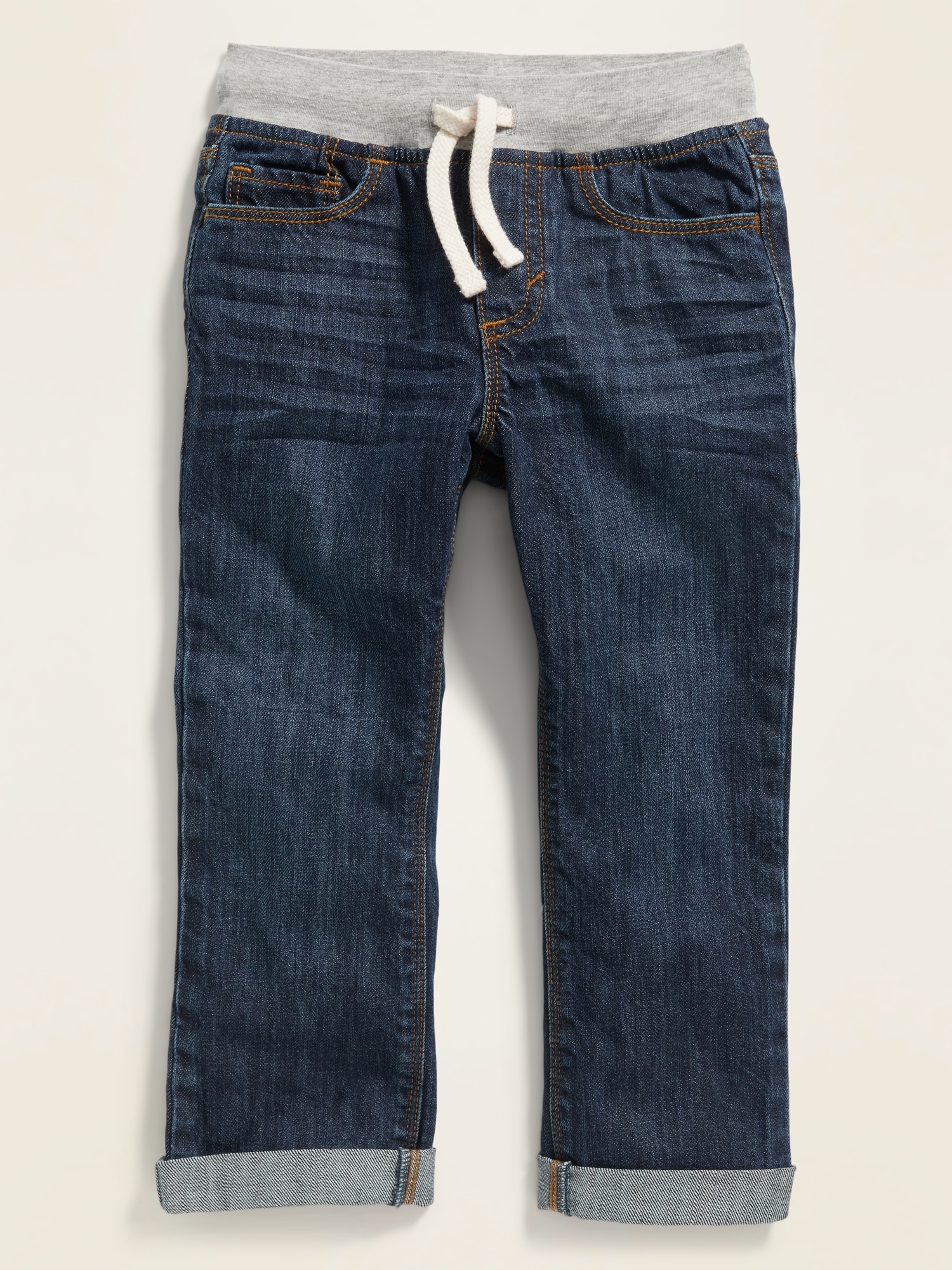 Relaxed Jersey-Waist Pull-On Jeans for 
