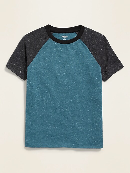 View large product image 1 of 1. Softest Color-Blocked Raglan Tee For Boys