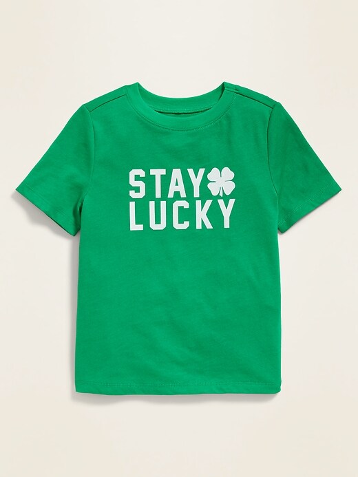 View large product image 1 of 2. "Stay Lucky" Graphic Tee for Toddler Boys