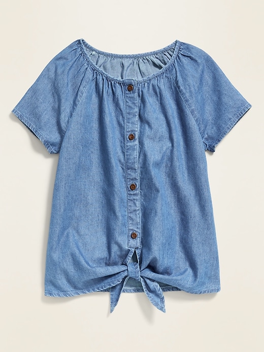 Old Navy Tie-Front Top for Girls. 1