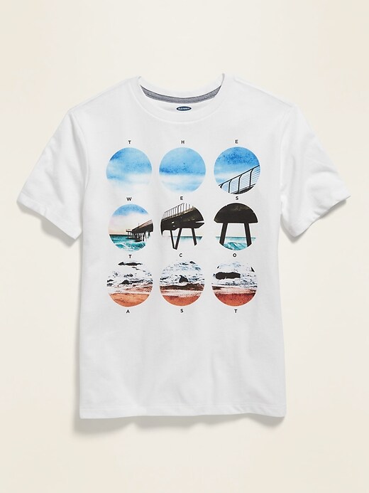 View large product image 1 of 2. Gender-Neutral Graphic Crew-Neck Tee For Kids