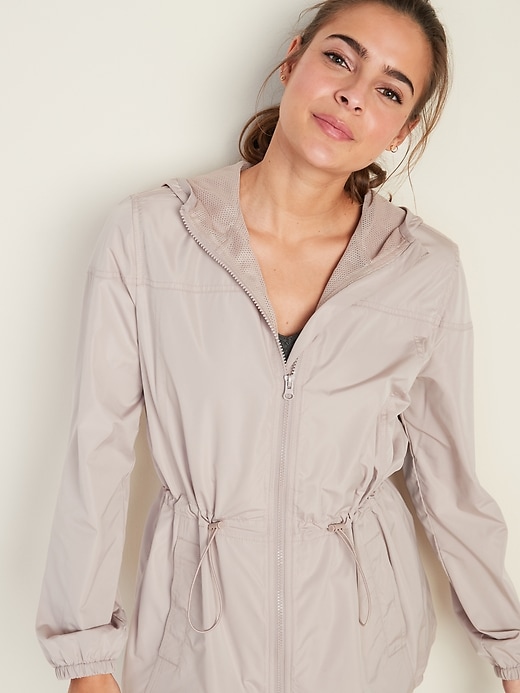 Image number 4 showing, Go-H20 Water-Resistant Lightweight Hooded Anorak for Women