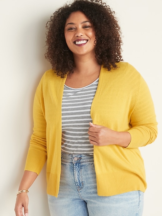 Plus-Size Short Open-Front Sweater | Old Navy