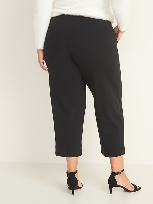 View large product image 2 of 3. High-Waisted Secret-Slim Pockets Plus-Size Wide-Leg Stevie Pants