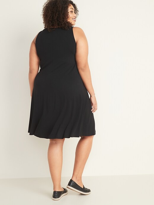 Image number 2 showing, Sleeveless Plus-Size Jersey Swing Dress