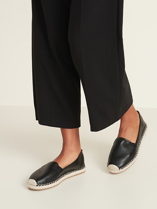 Image number 2 showing, Faux-Leather Espadrille Flats