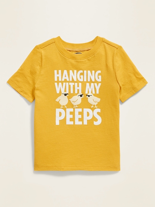 View large product image 1 of 2. "Hanging With My Peeps" Graphic Tee for Toddler Boys