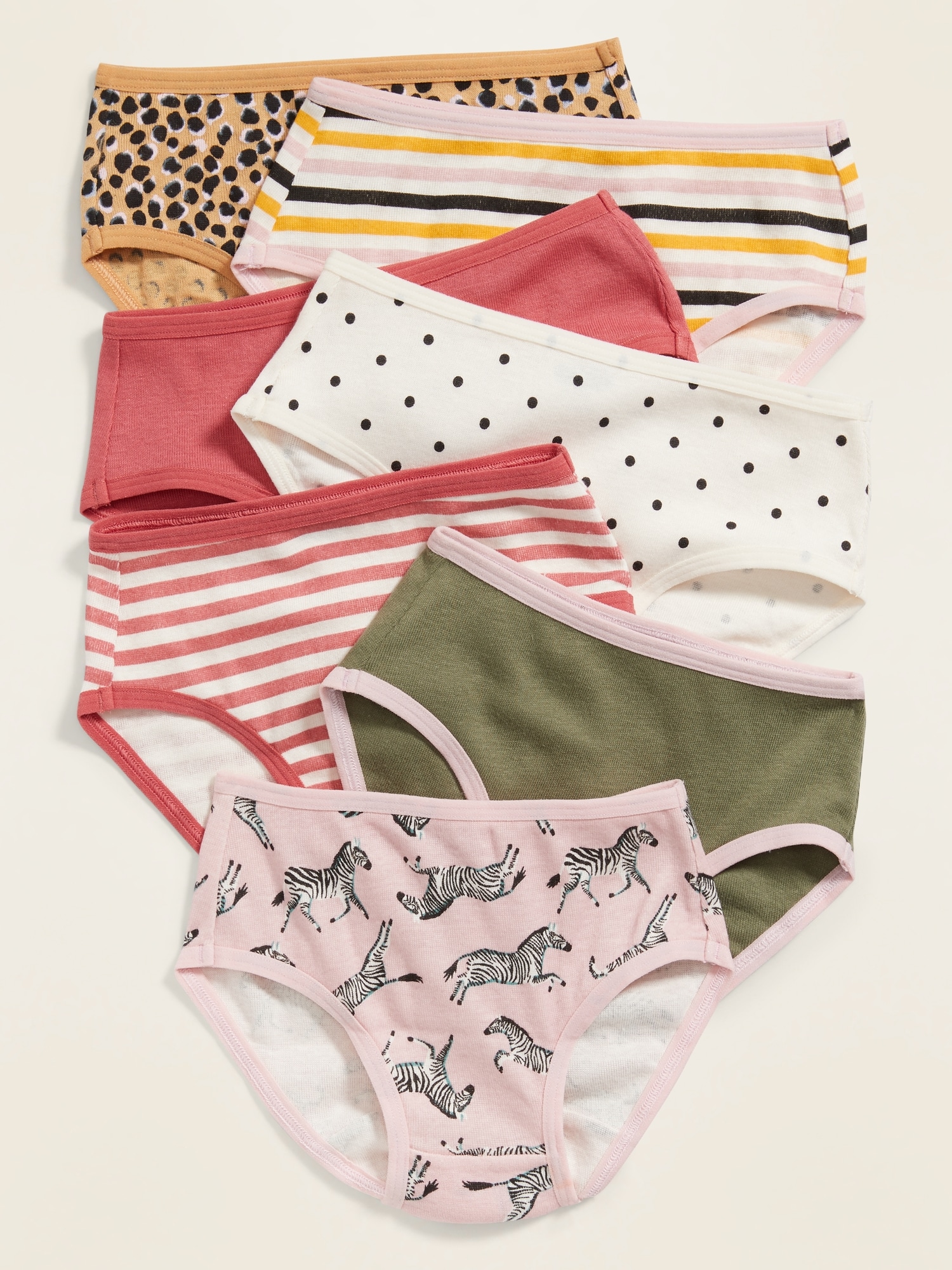 Printed 7-Pack Bikini Underwear for Toddler Girls