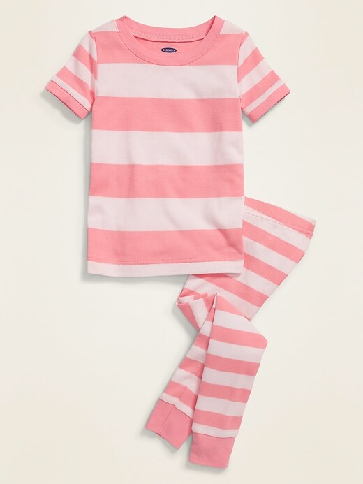 View large product image 1 of 1. Rugby Stripe Pajama Set for Toddler Girls