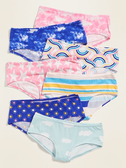 View large product image 1 of 1. Printed Hipster Underwear 7-Pack for Girls