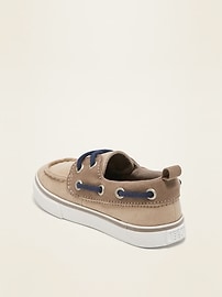 View large product image 3 of 4. Faux-Suede Boat Shoes for Toddler Boys