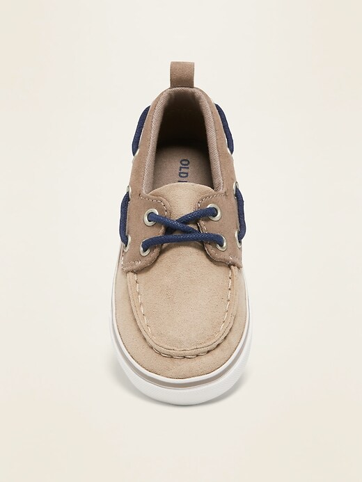 View large product image 2 of 4. Faux-Suede Boat Shoes for Toddler Boys