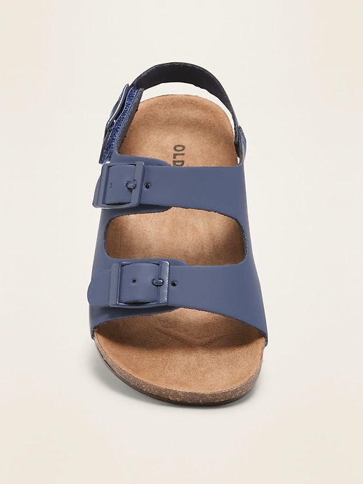 View large product image 2 of 4. Faux-Leather Double-Buckle Sandals for Toddler Boys