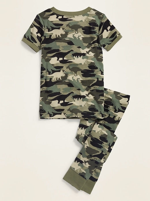 Unisex Camo-Dino Pajama Set for Toddler & Baby