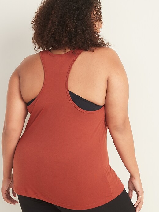 View large product image 1 of 1. Plus-Size Racerback Performance Tank