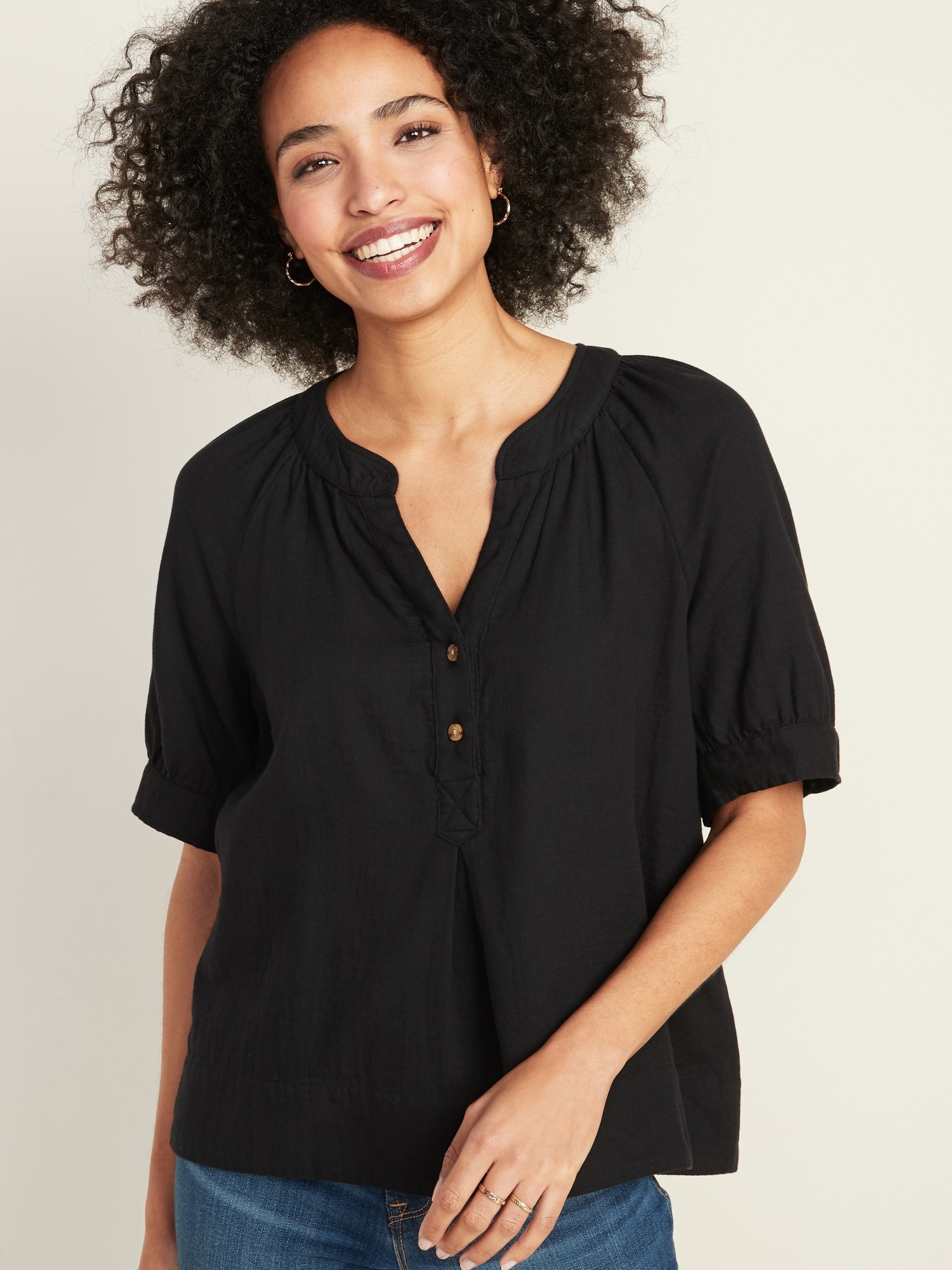 Oversized Shirred Top for Women | Old Navy