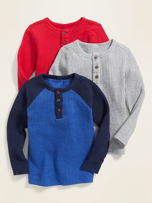 View large product image 1 of 4. Thermal-Knit Henley 3-Pack for Toddler Boys