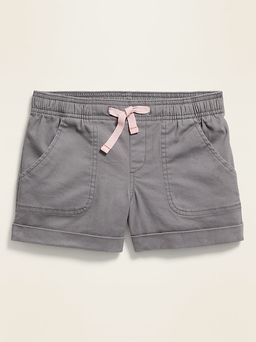 View large product image 2 of 3. Functional-Drawstring Cuffed Shorts for Girls