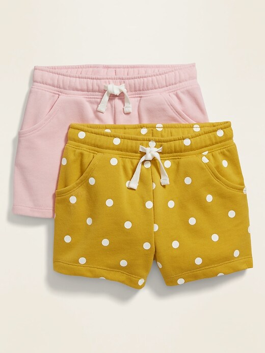 View large product image 1 of 3. Pull-On French-Terry Shorts 2-Pack for Toddler Girls