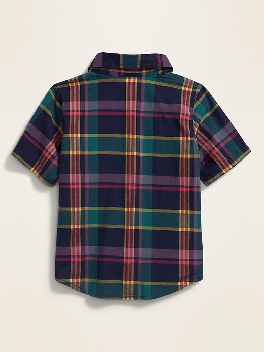 View large product image 2 of 6. Plaid Poplin Shirt for Toddler Boys