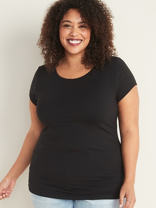 View large product image 1 of 3. Slim-Fit Crew-Neck Plus-Size Tee
