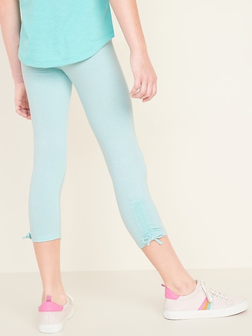 View large product image 2 of 2. Cropped Ruched-Hem Leggings for Girls