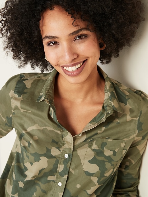 Image number 4 showing, Classic Camo-Patterned Shirt for Women
