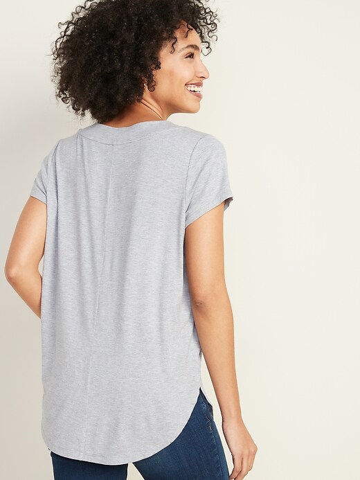 Loose Fit Luxe V Neck Tunic T Shirt For Women Old Navy 9837