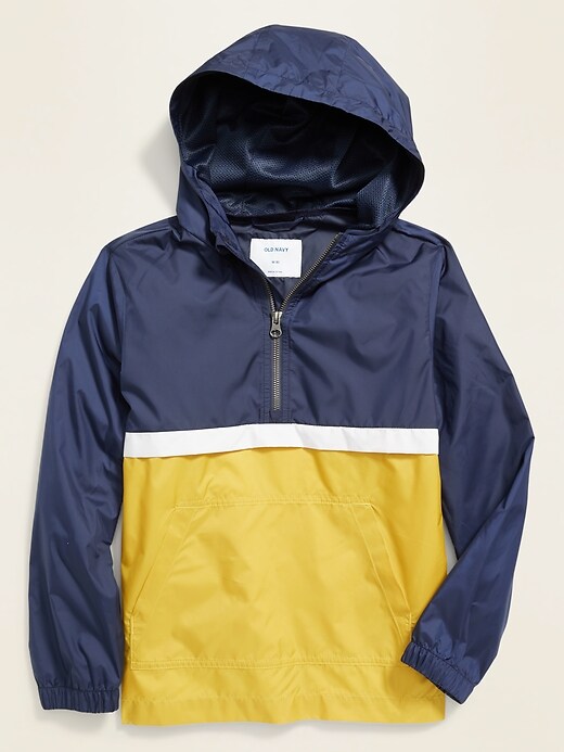 View large product image 1 of 3. Hooded 1/2-Zip Pullover Jacket For Boys