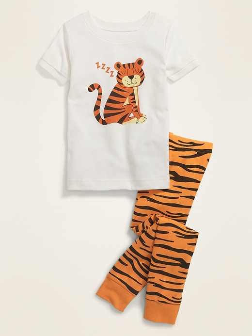 View large product image 1 of 2. Tiger Graphic Pajama Set for Toddler & Baby