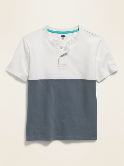 View large product image 1 of 3. Relaxed Pique Henley For Boys