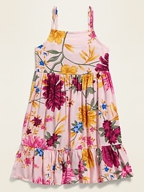 View large product image 3 of 3. Printed Tiered-Hem Cami Sundress for Toddler Girls