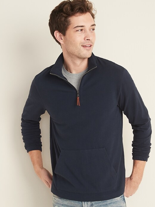 View large product image 1 of 1. Mock-Neck 1/4-Zip Pullover