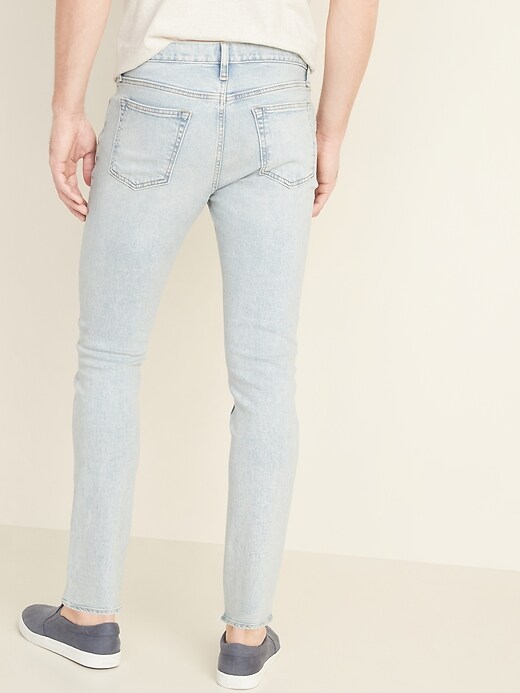 View large product image 2 of 2. Skinny Built-In Flex Distressed Light-Wash Jeans