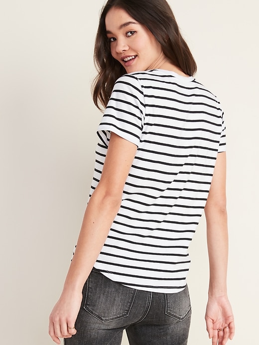 View large product image 2 of 3. EveryWear Striped Short-Sleeve Tee for Women
