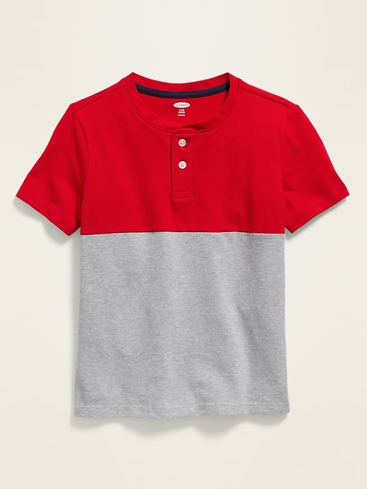 View large product image 1 of 1. Relaxed Pique Henley For Boys