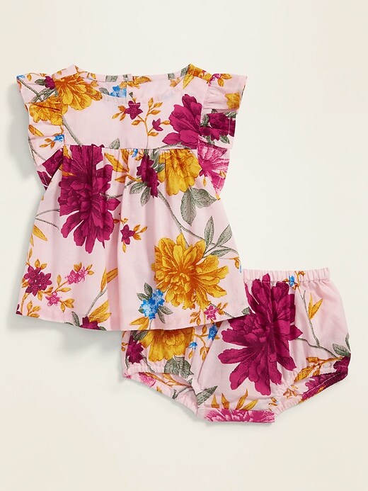 View large product image 1 of 1. Ruffled Blouse & Bloomers Set for Baby