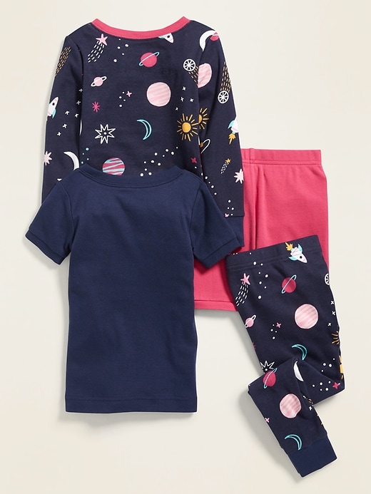 View large product image 2 of 2. 4-Piece Graphic Pajama Set for Toddler & Baby
