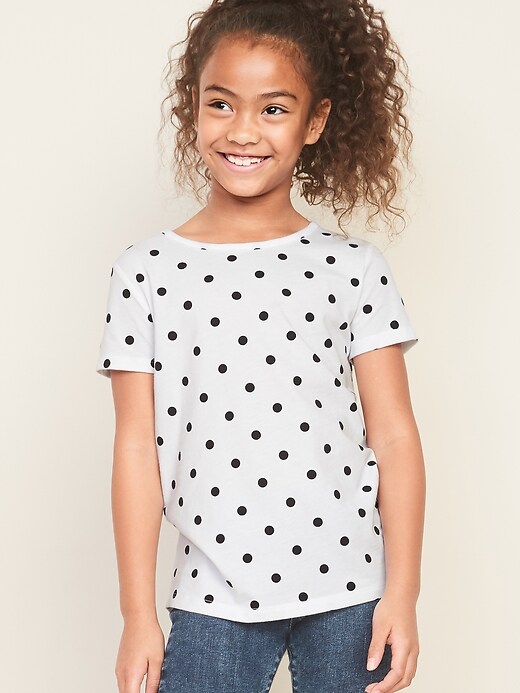 View large product image 1 of 4. Softest Lattice-Back Tee for Girls