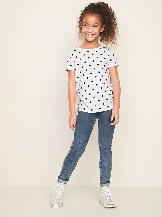 View large product image 2 of 4. Softest Lattice-Back Tee for Girls
