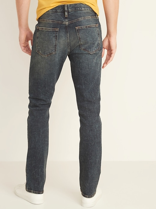 View large product image 2 of 2. Slim Built-In Flex Dark Stone-Wash Jeans