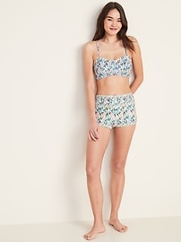 View large product image 3 of 3. High-Waisted Boy Short Swim Bottoms
