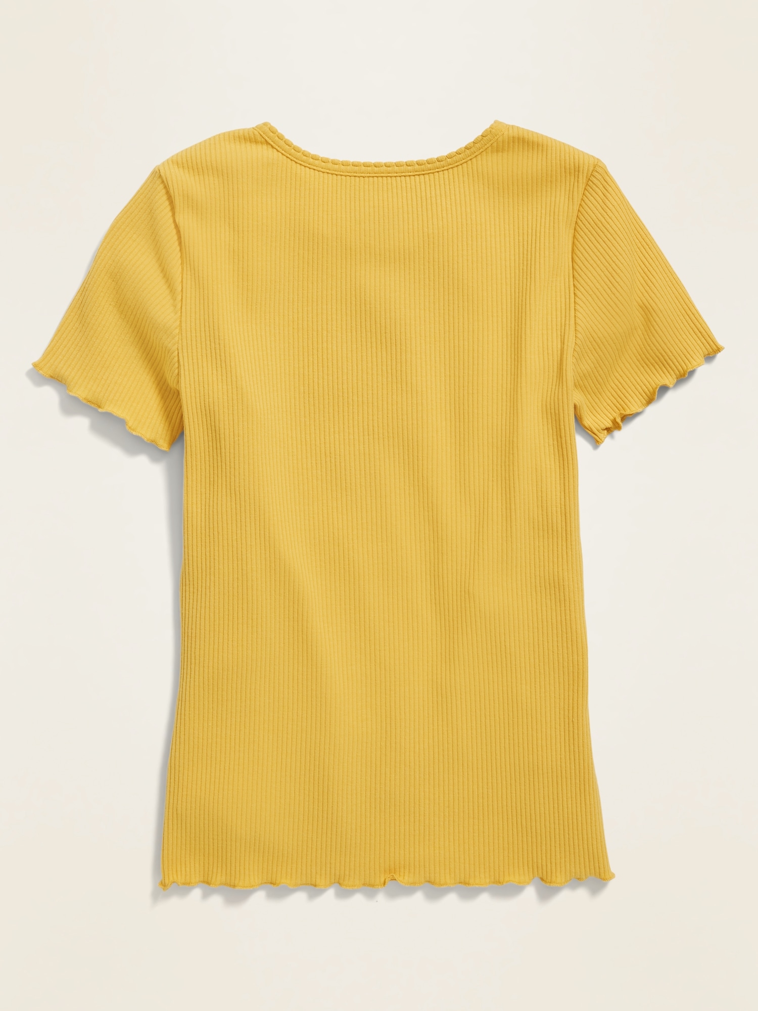 Fitted Rib-Knit Henley for Girls | Old Navy