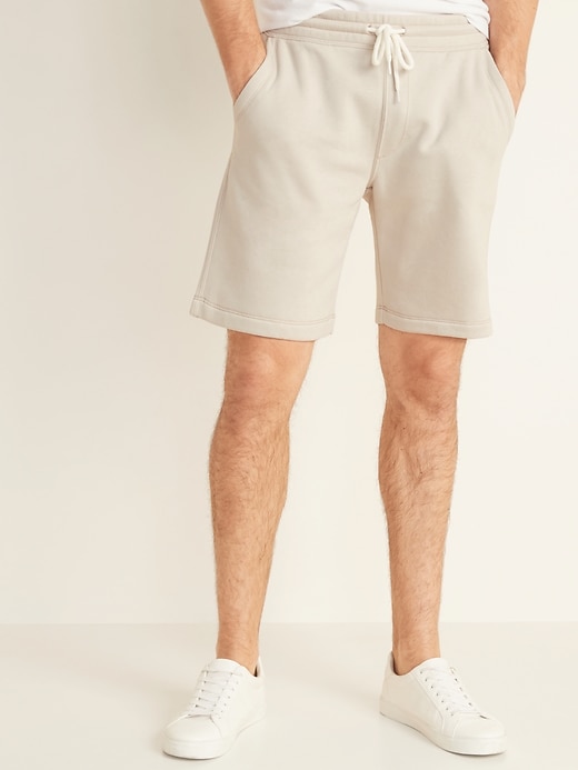 View large product image 1 of 1. Gender-Neutral Jogger Sweat Shorts for Adults -- 7-inch inseam