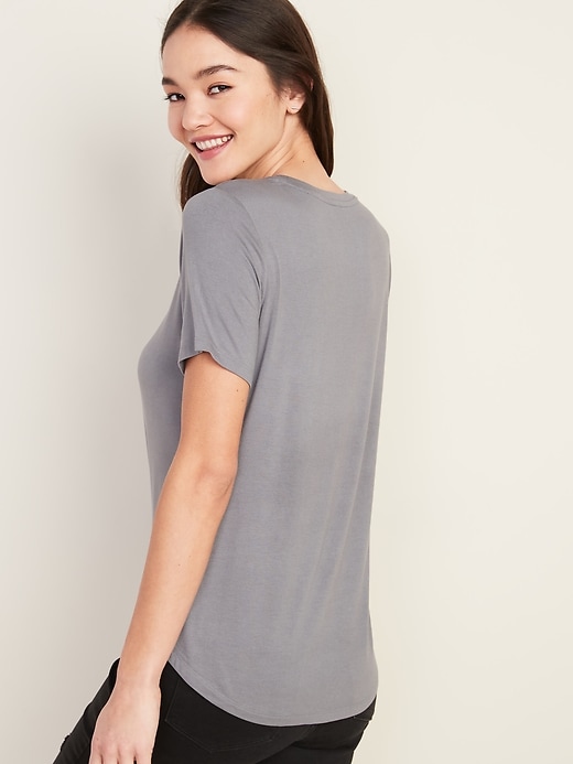 Luxe Crew Neck T Shirt for Women